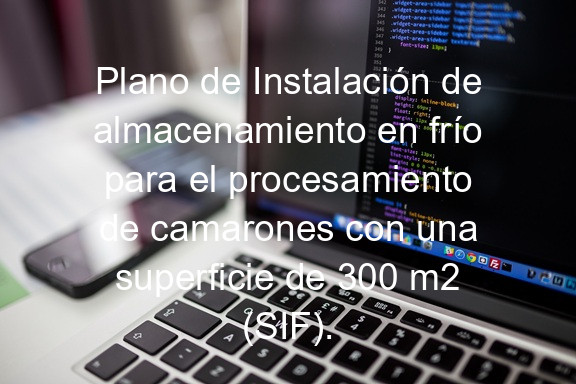 Plano de Instalación de almacenamiento en frío para el procesamiento de camarones con una superficie de 300 m2 (SIF).